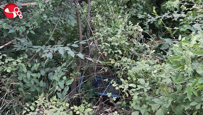 Tarım aracı yuvarlandı