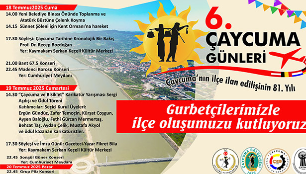 Çaycuma'nın ilçe ilan edilişinin 81. yılı kutlanıyor