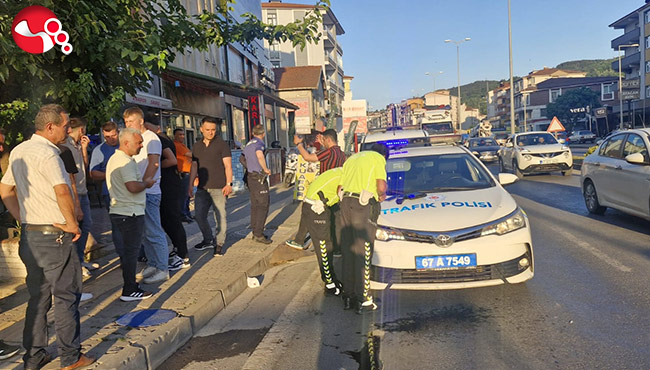 Karşıdan karşıya geçmek isteyen yayaya çarptı!