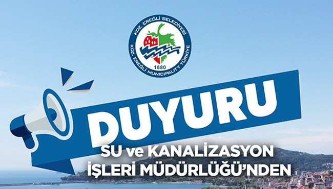 Su kesintisi yaşanabilir!....