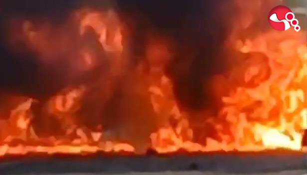 Feci kazada alev topuna döndüler