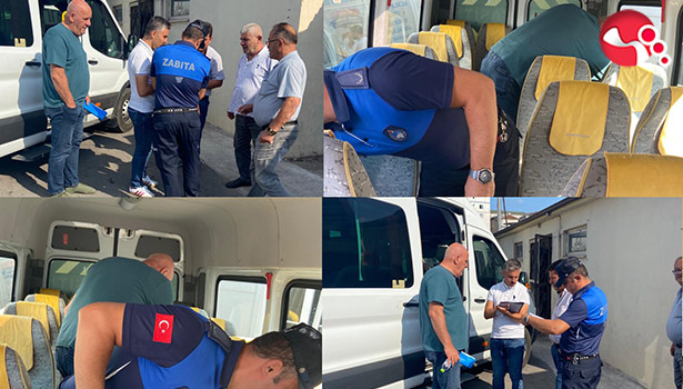 Belediye servisleri denetliyor....