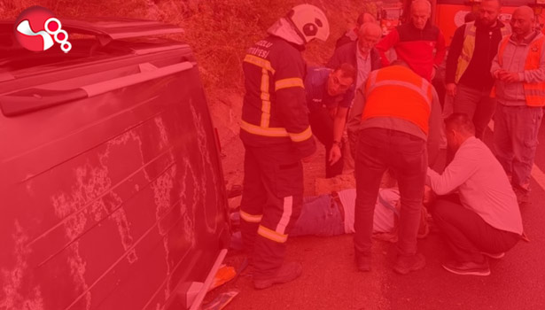 Yağışlı hava kaza kaçınılmaz oldu