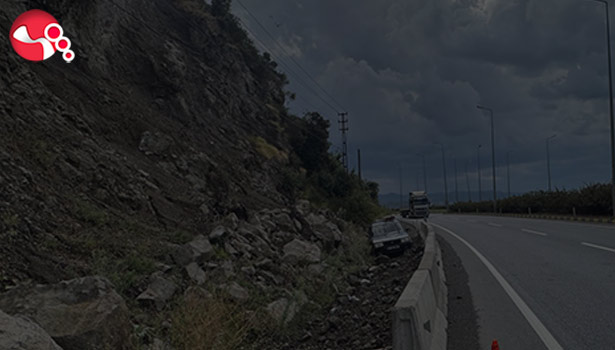 Bariyerlere çarparak durabildi