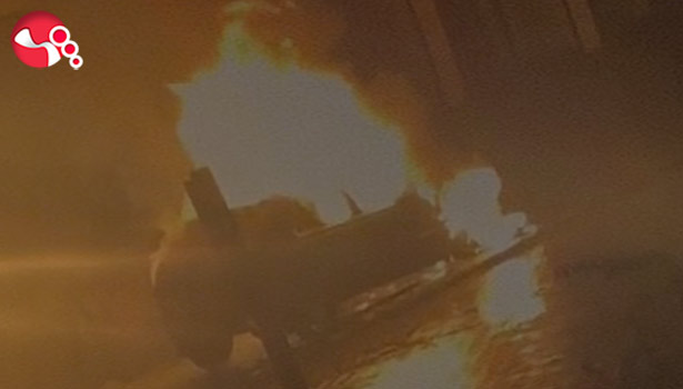 Alevlere teslim oldu