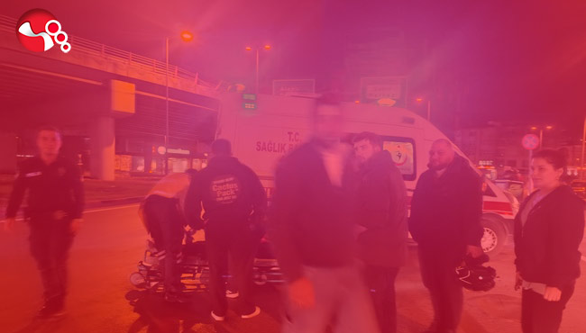 Motosiklet devrildi....