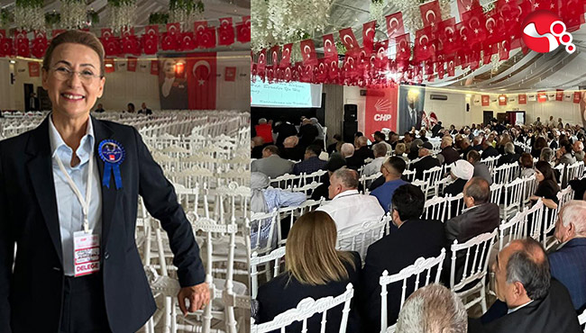 CHP'de İlçe Başkanı Zerrin Yılmaz Erdoğan....
