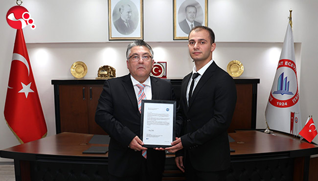 Rektör Özölçer makamında ağırladı