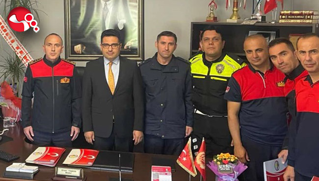 Kaymakam Köksal'dan İtfaiye Müdürlüğü'ne ziyaret