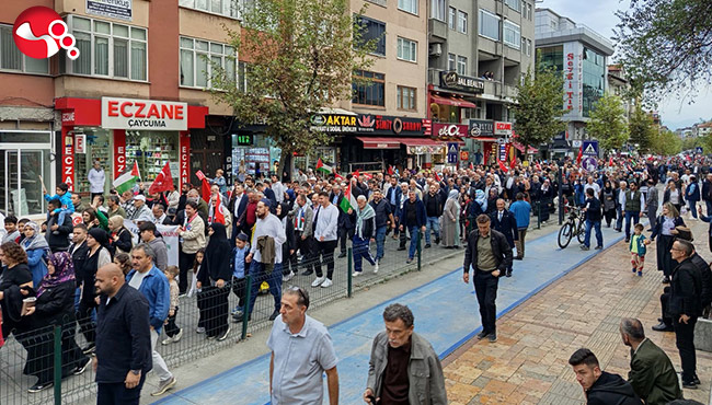 Çaycuma’da "Filistin’e Özgürlük" yürüyüşü düzenlendi