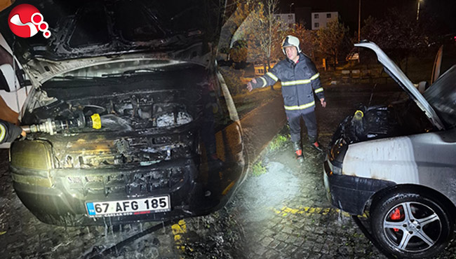Park halindeki araç alevlere teslim oldu…