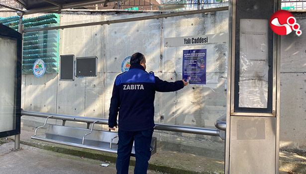 İzinsiz afişler kaldırıldı......