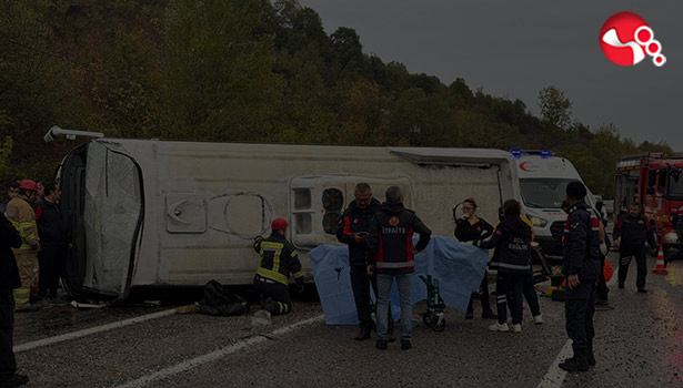 İşçi servisi kaza yaptı: 1 ölü ve yaralılar var