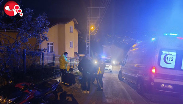 Motosiklet devrildi!....