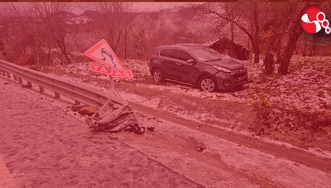 Kar yağışı kazayı getirdi