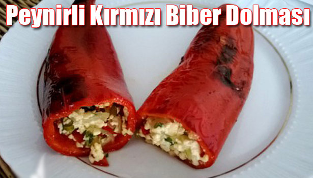 PEYNİRLİ KIRMIZI BİBER DOLMASI