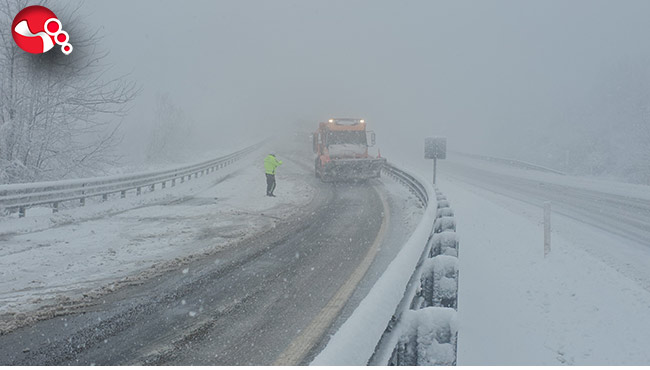 Zonguldak-Ereğli yolunda sürücülere kar engeli