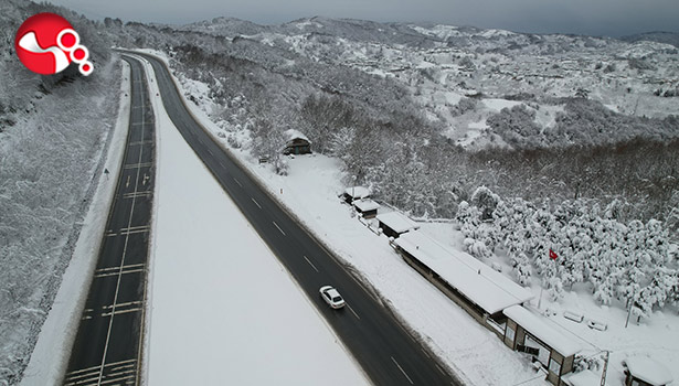 Havadan beyaz güzellik görüntülendi
