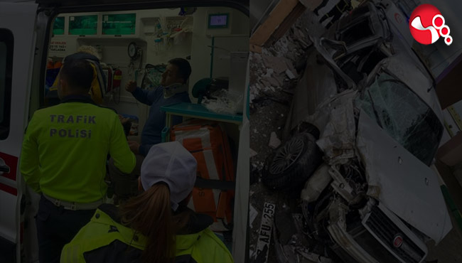 Hastanenin güvenlik kulübesine çarptı