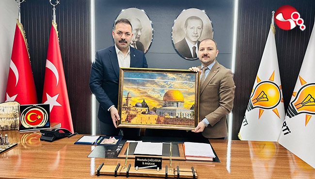Başkan Çağlayan'a "Mescid-i Aksa" tablolu ziyaret