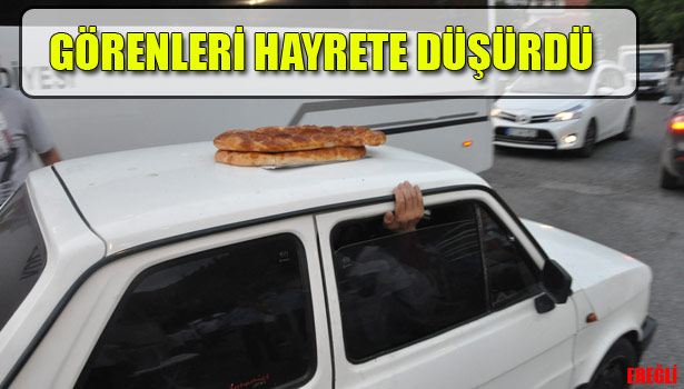 ARACIN TAVANINDA TAŞIDI