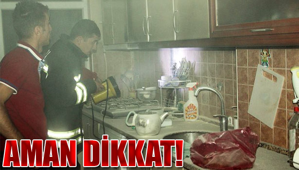 EVDE ÇIKAN YANGIN KORKUTTU