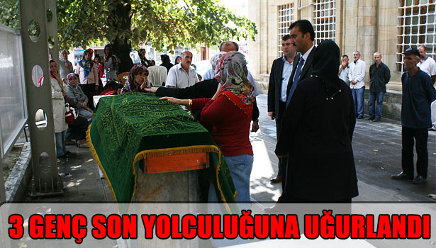 DÜZCE'DE 5 KATLI BİNADAN DÜŞEREK ÖLEN 3 GENÇ SON YOLCULUĞUNA UĞURLANDI