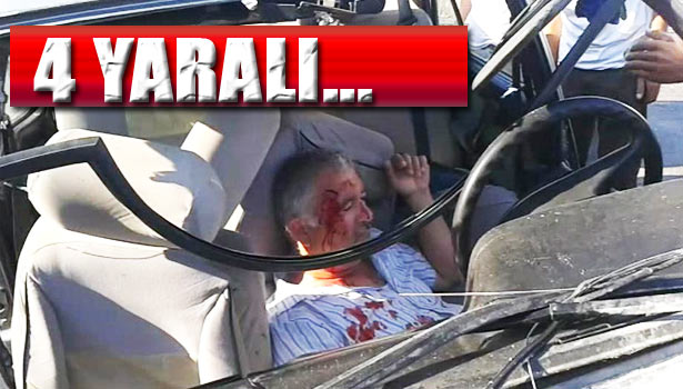 ÇAYCUMA'DA TRAFİK KAZASI: 4 YARALI