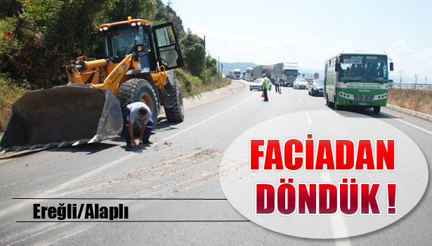 BİR ANDA YOLA DÜŞTÜ