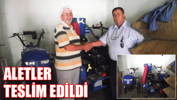 ALET EKİPMANLARI ÇİFÇİLERE VERİLDİ