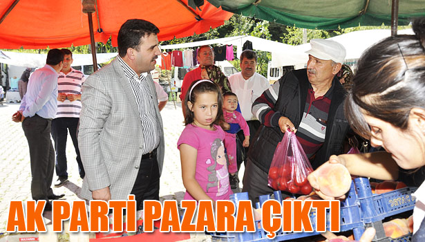 AK PARTİLİLER PAZAR ZİYARETİNDE