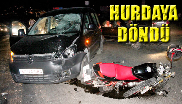 MOTOSİKLET SÜRÜCÜSÜ AĞIR YARALANDI