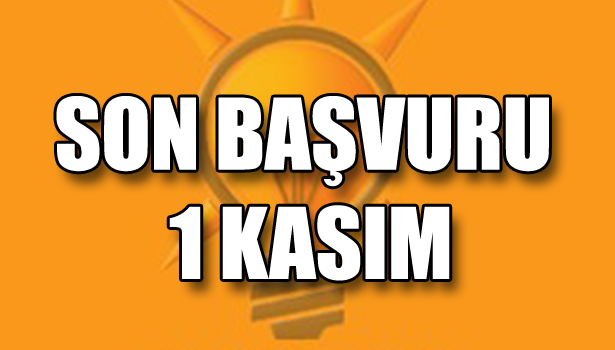 SON BAŞVURU 1 KASIM...