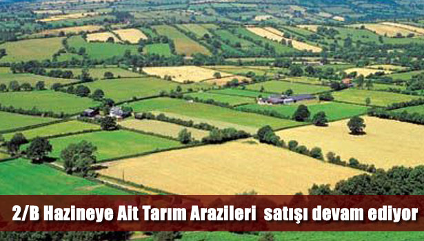 2 B HAZİNEYE AİT TARIM ARAZİLERİ SATIŞI DEVAM EDİYOR