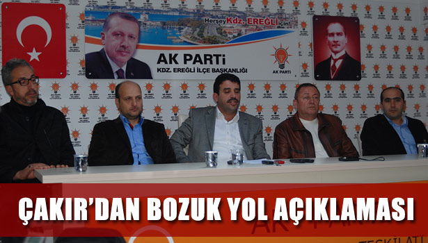 AK PARTİ'DEN BOZUK YOL AÇIKLAMASI