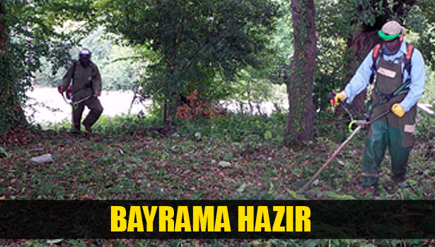 BAYRAM ÖNCESİ MEZARLIKLAR TEMİZLENDİ