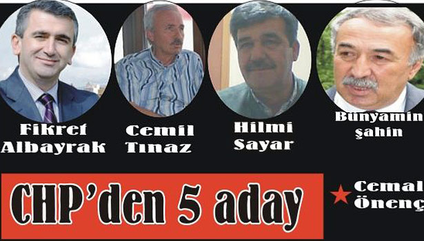 CHP 'DE 5 ADAY BELLİ OLDU