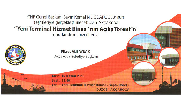AKÇAKOCA TERMİNALİ AÇILIYOR