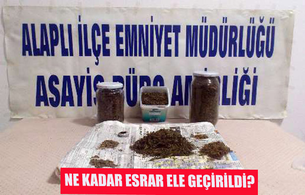 ESRAR ELE GEÇİRİLDİ
