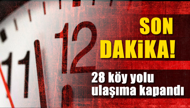 KAR KÖY YOLLARINI KAPATTI