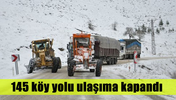 145 KÖY YOLU ULAŞIMA KAPANDI