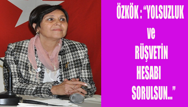 ÖZKÖK : "YOLSUZLUK ve RÜŞVETİN HESABI SORULSUN"