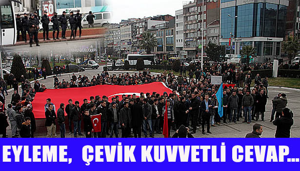 ÜLKÜCÜ GENÇLİKTEN TEPKİ EYLEMİNE ÇEVİKLİ ÖNLEM