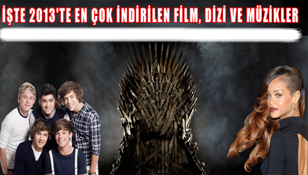 2013'TE EN ÇOK İNDİRİLEN FİLM, DİZİ VE MÜZİKLER