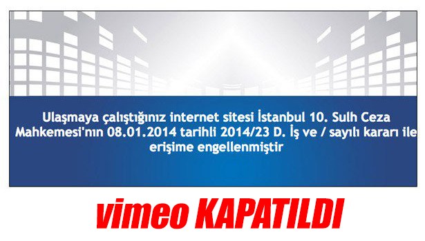 VIMEO KAPATILDI