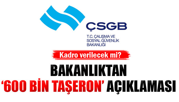 BAKANLIKTAN 'KADRO' AÇIKLAMASI