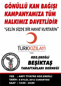 BEŞİKTAŞ TARAFTARLARINDAN KAN BAĞIŞI KAMPANYASI..