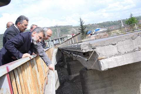 ENERJİ BAKANI YILDIZ, ÇAYCUMADAKİ ÇALIŞMALARI İNCELEDİ..