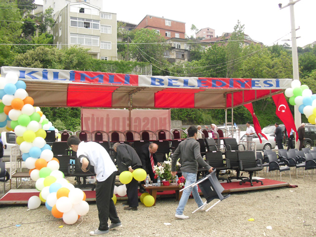 Ereğli Belediyesi tören için platform vermedi