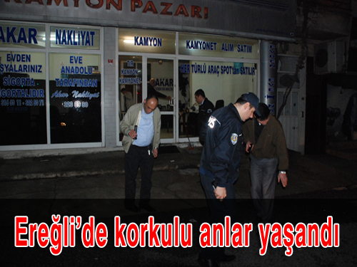 Ereğli de korkulu anlar yaşandı